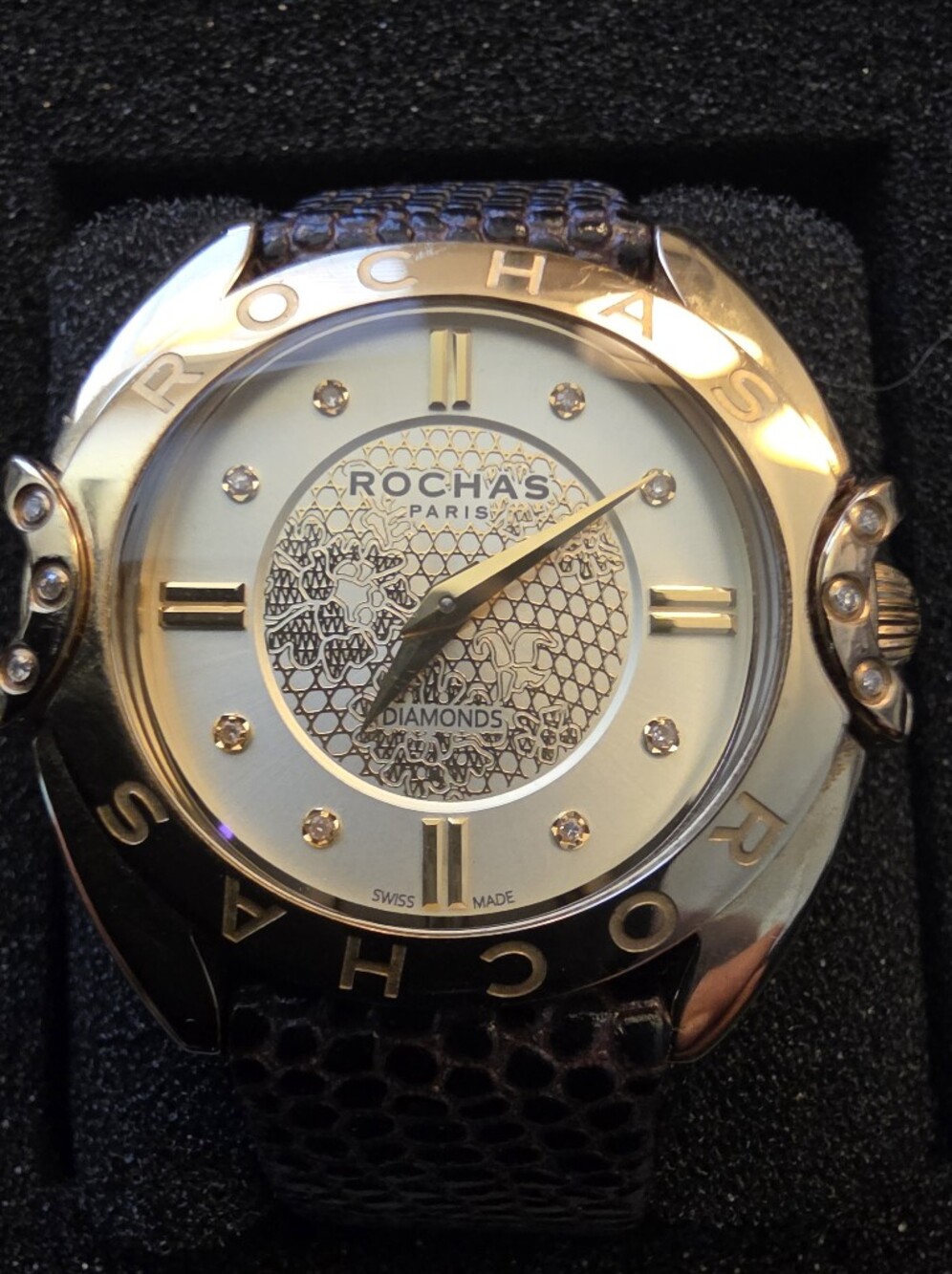 Rochas Paris Diamond Accent Women's Watch - Gold Tone Reference 2L008